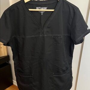 Grey's Anatomy Men's Black Scrub Shirt